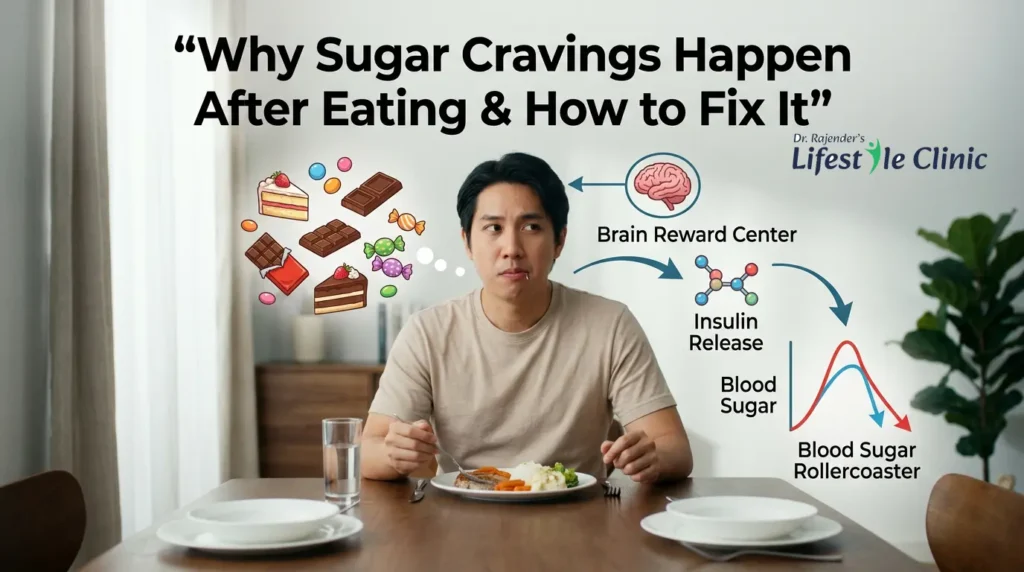 why sugar cravings happen after eating and how to stop sweet cravings naturally