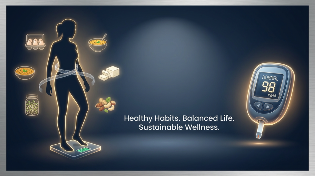 Controlled blood sugar helping healthy weight gain in diabetes