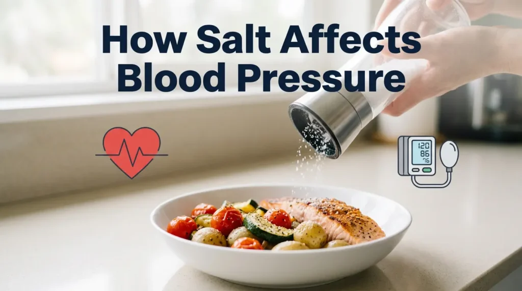 Excess salt intake can raise blood pressure and increase heart risk
