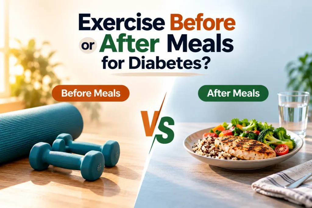 Exercise Before or After Meals for Diabetes
