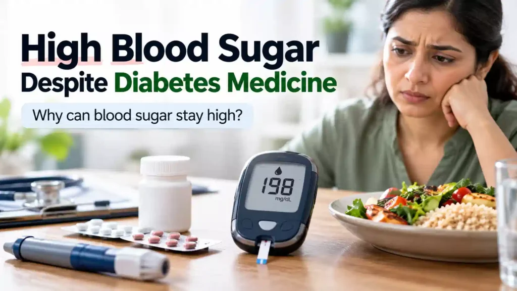 High blood sugar despite diabetes medicine
