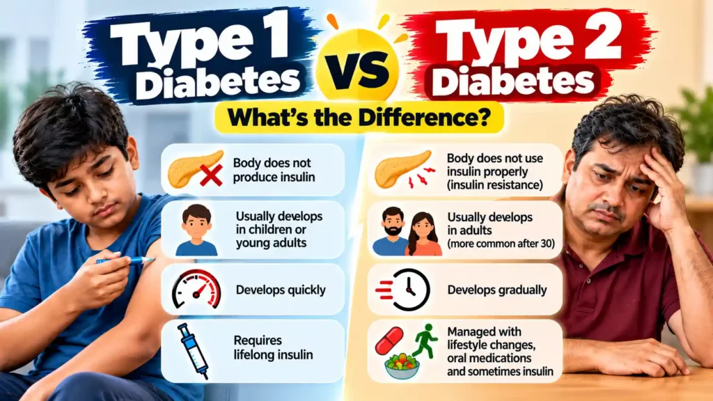 Type 1 vs Type 2 Diabetes